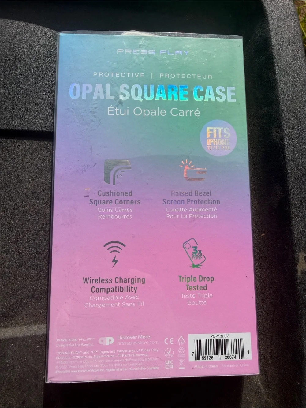 Opal Square Case for iPhone 13 / 13 Pro - Iridescent White